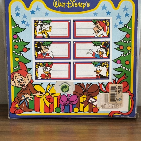 VINTAGE Walt DISNEY Company SNOW WHITE 7 DWARVES Set 5 Glass Ball Ornaments BOX - Picture 4 of 11